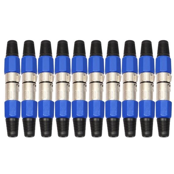 Connettore audio con presa jack a 3 pin XLR maschio femmina in metallo a 10 coppie