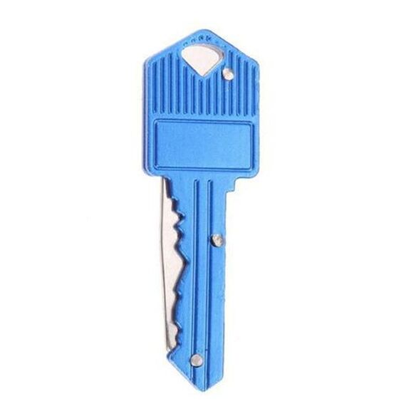 Coltello pieghevole portatile portachiavi Pelapatate Mini coltello da autodifesa a forma di chiave da campeggio