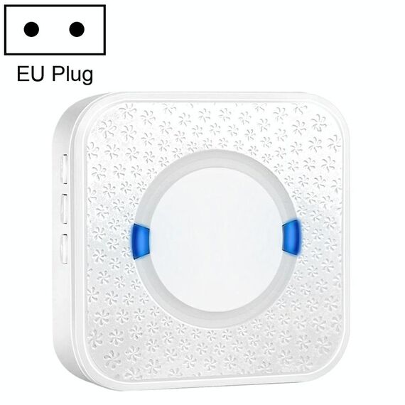 P6 110dB Wireless IP55 Impermeabile a basso consumo energetico Ricevitore per campanello WiFi Doing-dong, distanza ricevitore: 300 m, spina europea (bianco)