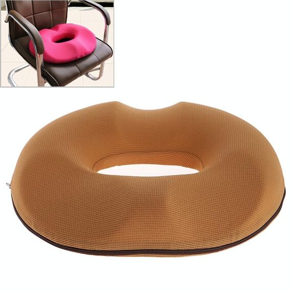 Cuscino anti-emorroidi dell'anca in rete ispessita per ufficio, dimensioni: 45x41x7cm (caffè)