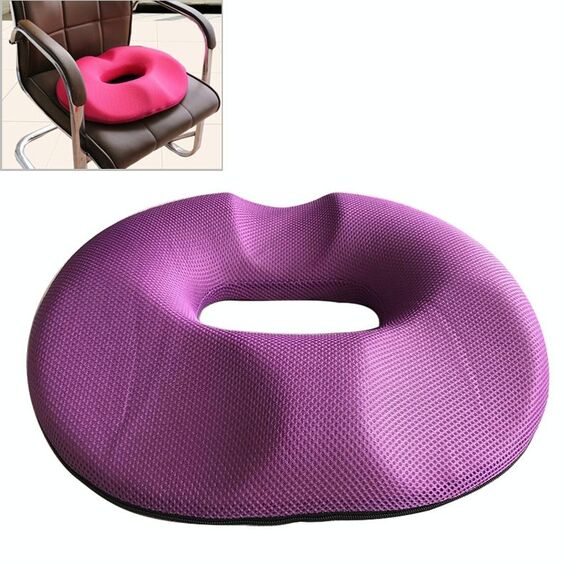 Cuscino anti-emorroidi dell'anca in rete ispessita per ufficio, dimensioni: 45x41x7 cm (viola)
