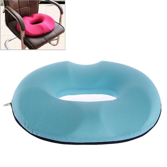 Cuscino anti-emorroidi dell'anca in rete ispessita per ufficio, dimensioni: 45x41x7 cm (azzurro)