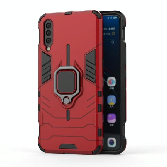 Custodia protettiva antiurto PC + TPU con supporto per anello magnetico per VIVO IQOO (rosso)