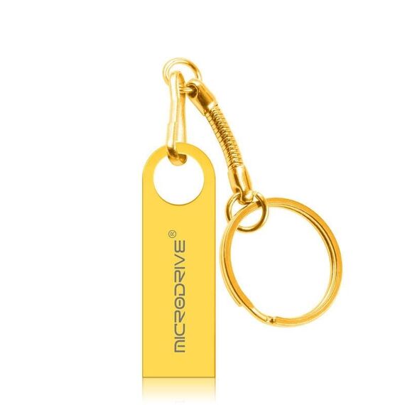 MicroDrive 64 GB USB 2.0 Disco U ad alta velocità impermeabile in metallo (oro)