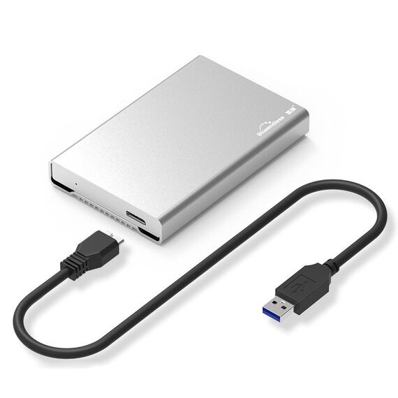 Custodia HDD Blueendless U23Q SATA da 2,5 pollici con interfaccia Micro B con cavo da Micro B a USB, spessore supporto: 10 mm o inferiore