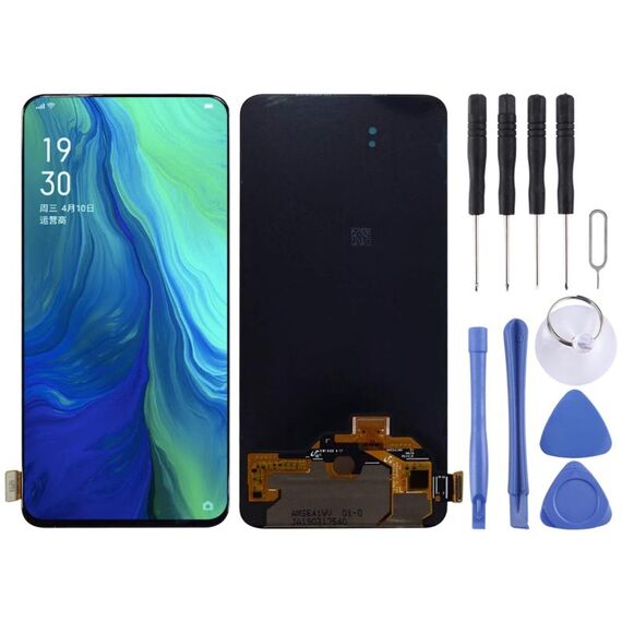Schermo LCD originale per OPPO Reno / Reno 5G con assemblaggio completo di digitalizzatore (nero)