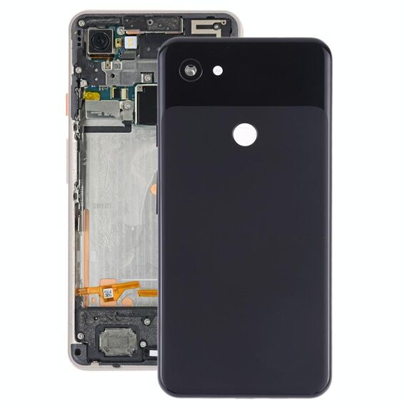 Coperchio posteriore della batteria con obiettivo della fotocamera e tasti laterali per Google Pixel 3a XL (nero)
