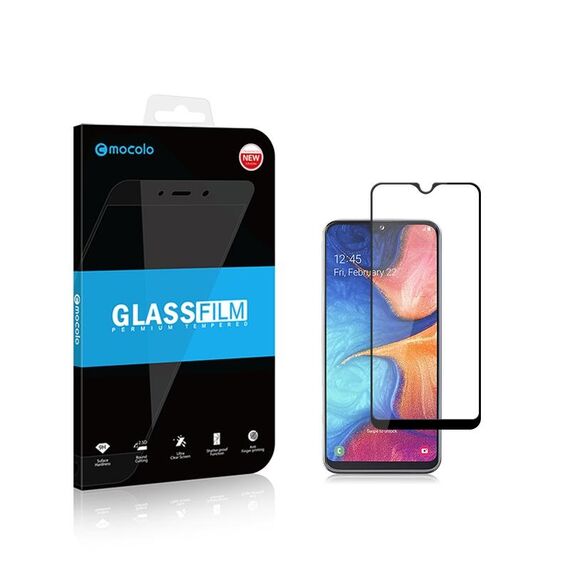mocolo 0.33mm 9H 2.5D Full Glue Pellicola in vetro temperato per Galaxy A20e (nero)