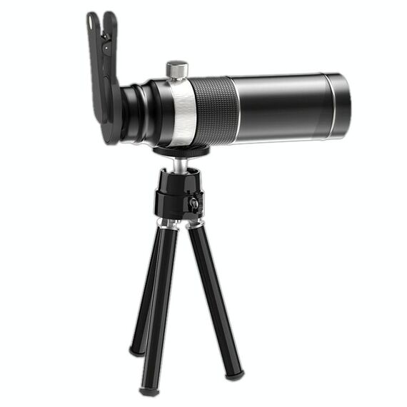 Teleobiettivo per teleobiettivo HD universale per telefoni cellulari 20X con treppiede e clip