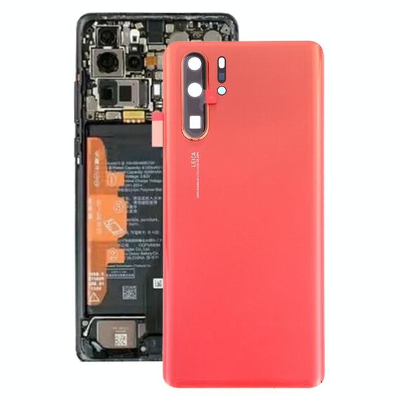 Cover posteriore batteria originale con obiettivo fotocamera per Huawei P30 Pro (arancione)