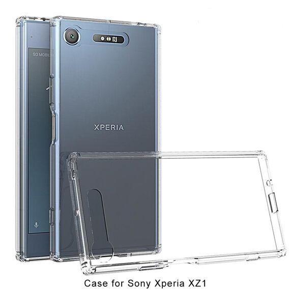 TPU antigraffio + custodia protettiva in acrilico per Sony Xperia XZ1 (trasparente)