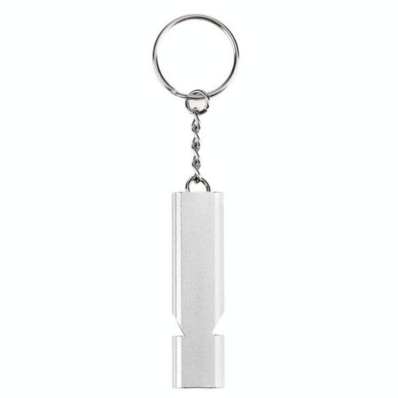 3 Pz Mini Portatile 120DB Doppio Tubo Doppio Decibel Campeggio Esterni Escursionismo Sopravvivenza Survival Fischio Doppia Frequenza EmnergeCy Whistle Portachiavi (argento)