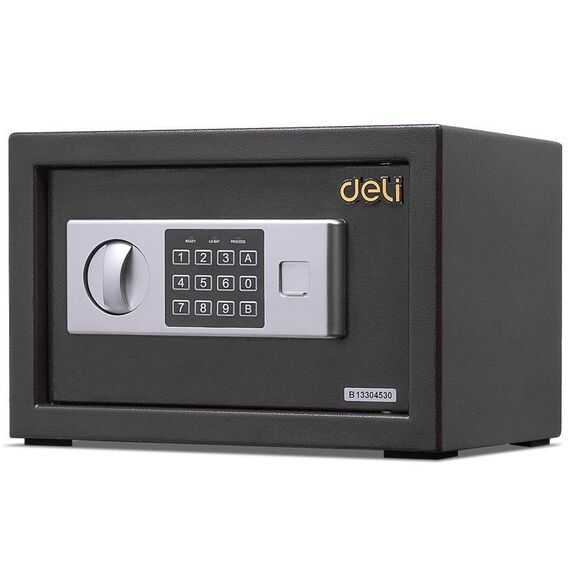 Deli Home Office Hotel Mini Electronic Security Lock Box Wall Cabinet Safety Box (Nero)