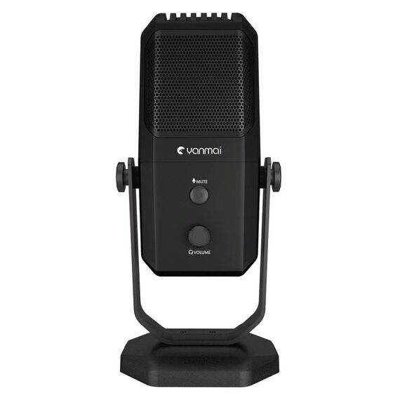 Yanmai SF-900 microfono a condensatore per registrazione da studio multifunzione a quattro direttività con supporto da tavolo (nero)