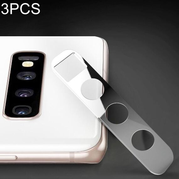 3 PCS 10D Copertura totale per telefono cellulare Copertura protettiva per obiettivo posteriore in metallo per Samsung Galaxy S10