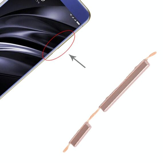 Pulsante di accensione e pulsante di controllo del volume per Xiaomi Redmi 6A / Redmi 6 (oro)