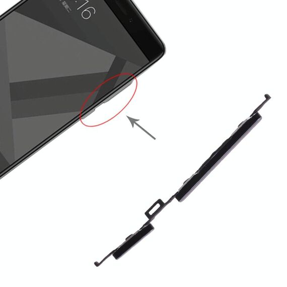 Pulsante di accensione e pulsante di controllo del volume per Xiaomi Redmi Note 4X (nero)