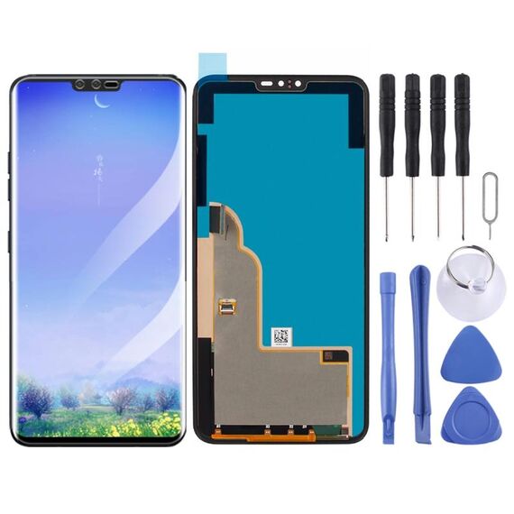 Schermo LCD originale per LG V40 ThinQ con assemblaggio completo di digitalizzatore (nero)