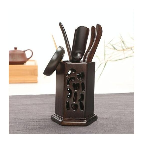 Decorazione domestica Set da tè in legno di ebano Accessori per vassoio da tè Clip da tè (34-1)