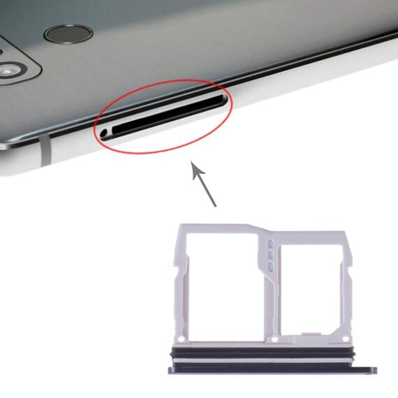 Vassoio per scheda SIM + vassoio per scheda micro SD per LG G6 H870 H871 H872 LS993 VS998 US997 H873 (nero)