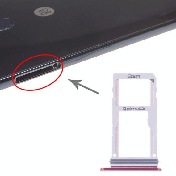 Vassoio scheda SIM + vassoio scheda SIM / vassoio scheda micro SD per LG V30 VS996 LS998U H933 LS998U (rosso)