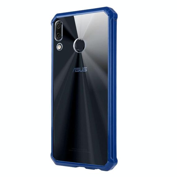 TPU antigraffio + custodia protettiva acrilica per Asus Zenfone Max Pro (M2) ZB631KL (blu)