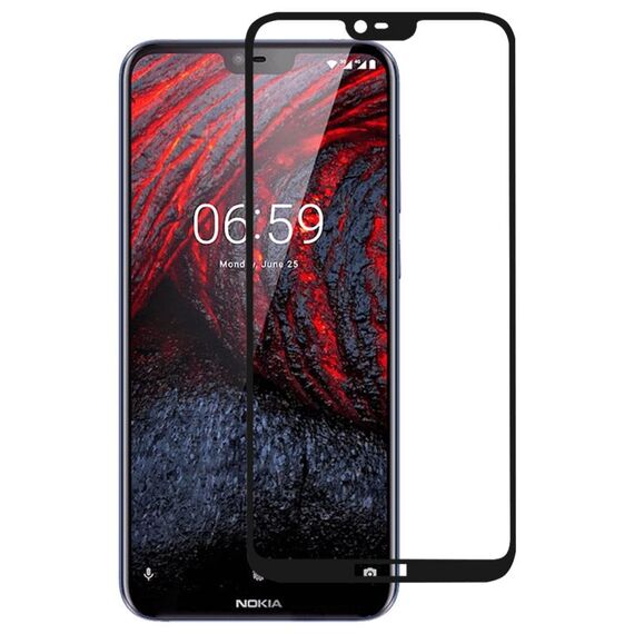 Pellicola protettiva in vetro temperato Full Glue Full Cover per Nokia 6.1 Plus / X6