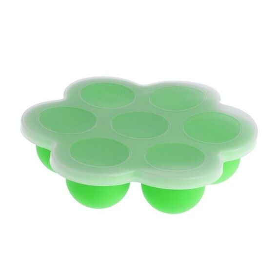 2 PCS 7 Griglia Contenitore per alimenti per neonati Frutta per neonati Contenitore per latte materno Contenitore per congelatore Cassetto per frutta e verdura (verde)