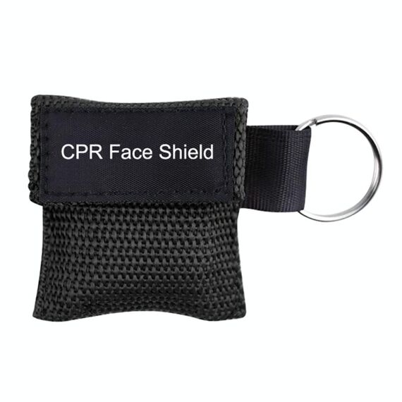 Maschera di protezione per il viso di emergenza per RCP Portachiavi Maschera per la respirazione (nera)