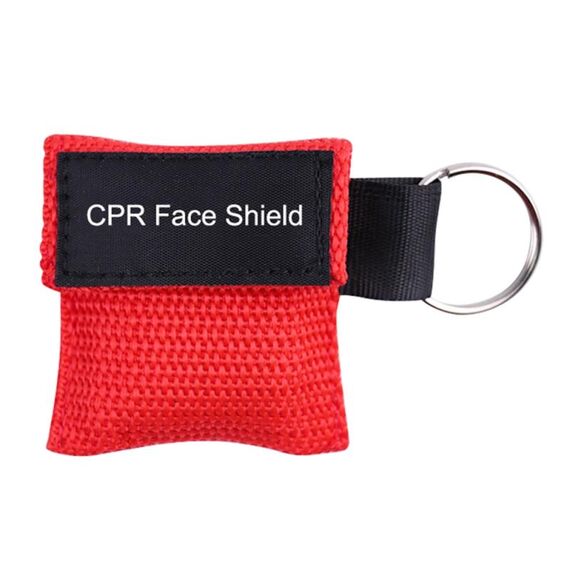 Maschera di protezione per il viso di emergenza per RCP Portachiavi Maschera per la respirazione (rossa)