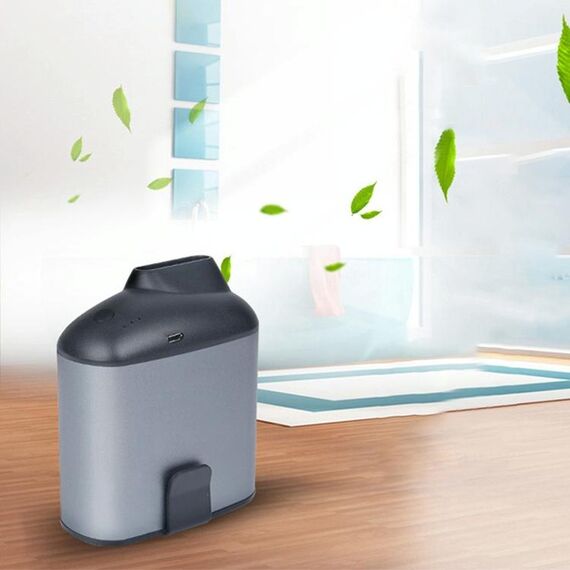 Ventilatore USB portatile creativo appeso in vita con tre velocità del vento regolabili (grigio)