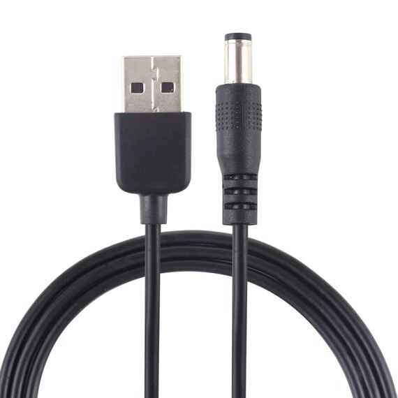 Cavo di alimentazione CC da 3A USB a 5,5 x 2,1 mm, lunghezza: 1 m
