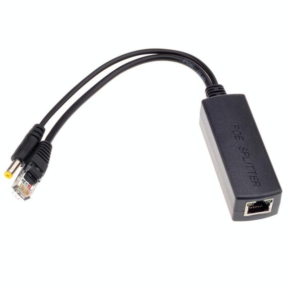 Power Over Ethernet Splitter 48V Input e 12V Output 48V PoE Splitter Adapter, lascia che la telecamera IP 12V DC diventi una telecamera POE
