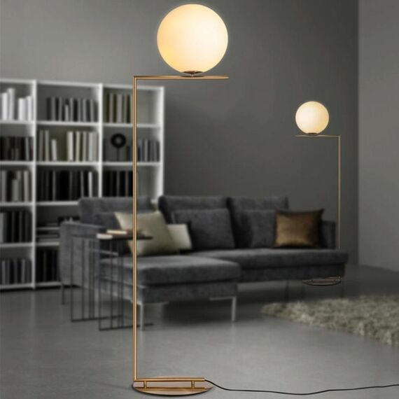 Lampada da terra a sfera in vetro elettrolitico Lampada da interno per interni