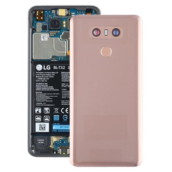 Coperchio posteriore della batteria con obiettivo della fotocamera e sensore di impronte digitali per LG G6 / H870 / H870DS / H872 / LS993 / VS998 / US997 (oro)