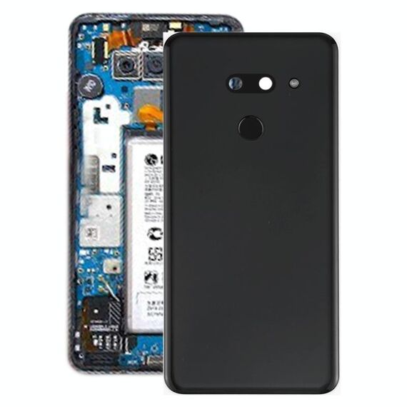 Coperchio posteriore della batteria con obiettivo della fotocamera e sensore di impronte digitali per LG G8 ThinQ / LMG820QM7 LM-G820UMB LMG820UM1 (versione USA) (nero)