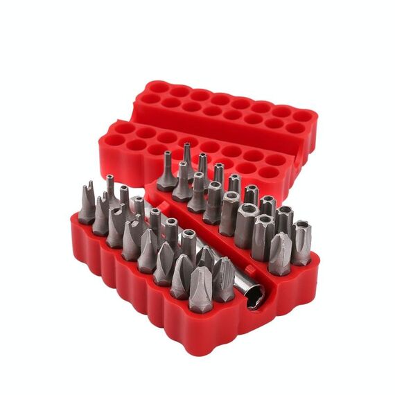 Set di punte di sicurezza per cacciavite elettrico 33 in 1 con supporto magnetico per trapano