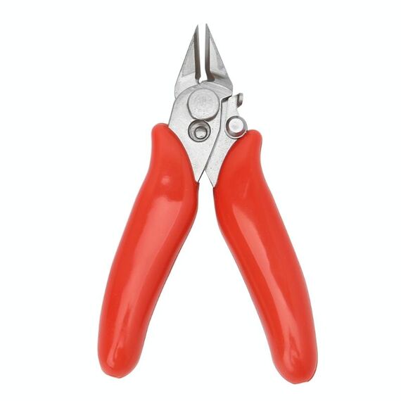 Mini pinza elettronica per elettricisti in acciaio inossidabile, colore: rosso