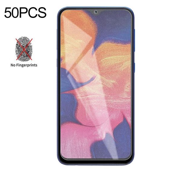 Pellicola in vetro temperato smerigliato non opaco da 50 pezzi per Galaxy A10 / M10, senza confezione