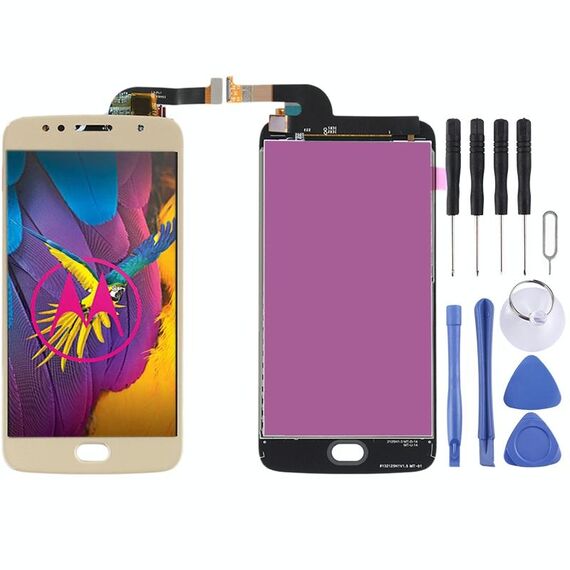 Schermo LCD TFT per Motorola Moto G5S con assemblaggio completo di digitalizzatore (oro)
