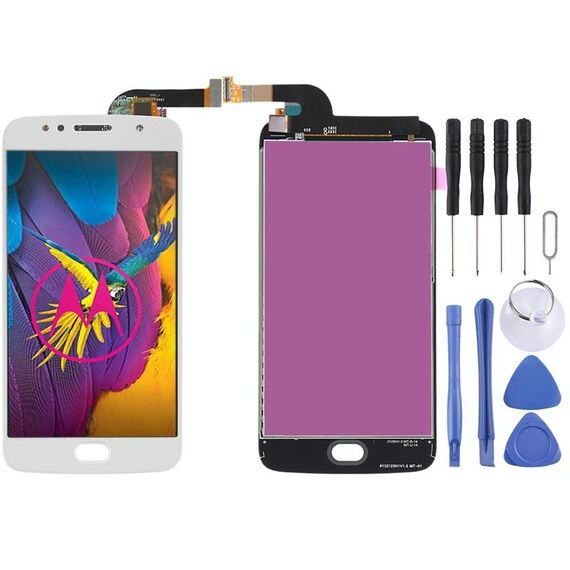 Schermo LCD TFT per Motorola Moto G5S con assemblaggio completo di digitalizzatore (bianco)