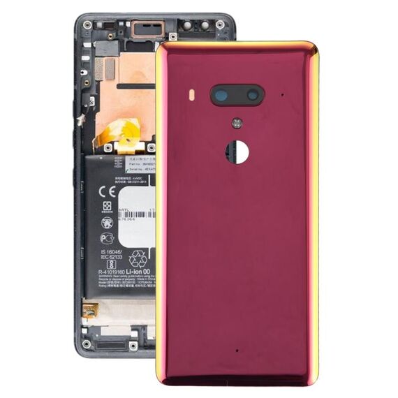 Coperchio posteriore della batteria con obiettivo della fotocamera per HTC U12 + (rosso)