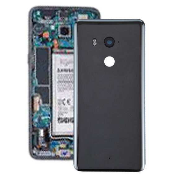 Coperchio posteriore della batteria con obiettivo della fotocamera per HTC U11 + (nero)