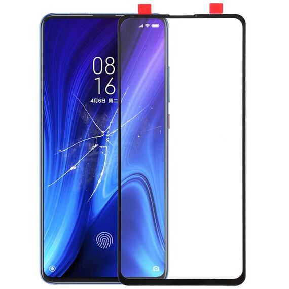 Lente in vetro esterno per schermo anteriore per Xiaomi 9T / Redmi K20 / K20 Pro (nero)