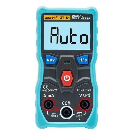 Mini multimetro con riconoscimento automatico intelligente delle marce di misurazione elettrica portatile ZOYI (ZT-S1Blue)