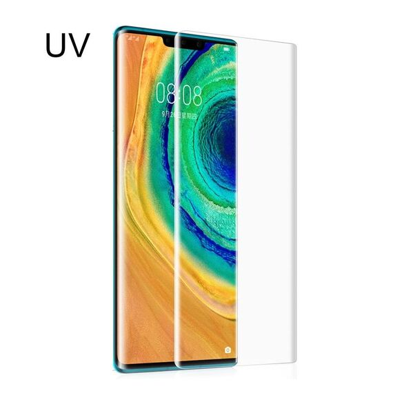 Vetro temperato a colla piena curva UV per Huawei Mate 30 Pro