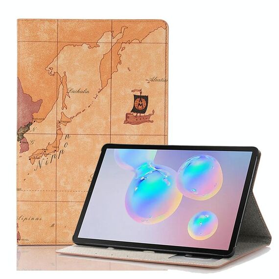 Per Galaxy Tab S6 T860 / T865 Custodia in pelle a vibrazione orizzontale con struttura mappa con supporto e slot per schede e portafoglio, consegne a struttura casuale