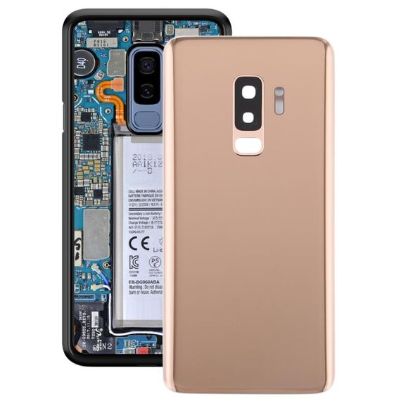 Cover posteriore batteria per Galaxy S9+ con obiettivo fotocamera (oro)