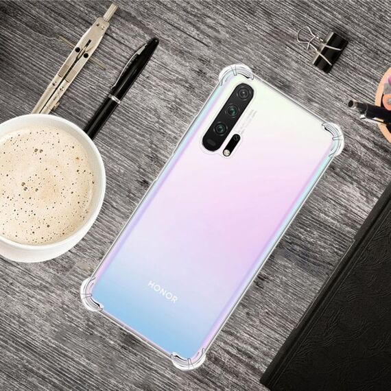 Per Huawei Honor 20 Pro Custodia per telefono in TPU trasparente ultra sottile a quattro angoli anti-goccia (trasparente)