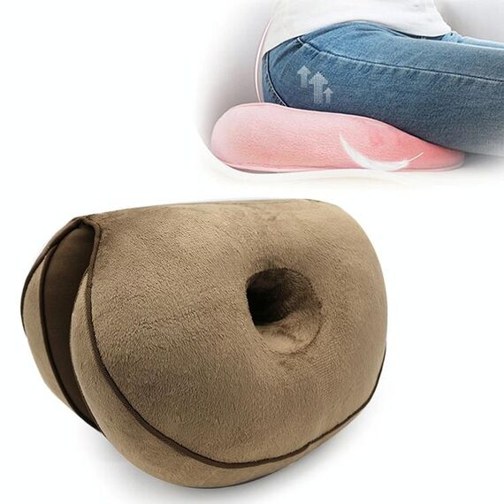 Sedile multifunzionale Dual Comfort Memory Foam Sedile Hip Lift Bellissimo cuscino in lattice di testa (caffè)